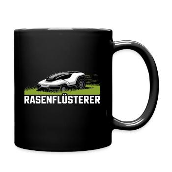 Rasenflüsterer Garten Rasenmäher Rasenflüsterer - Tasse einfarbig - Schwarz - Rechts