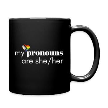 Love Is Love - Progress Pride Heart - Full Colour Mug - black - Right