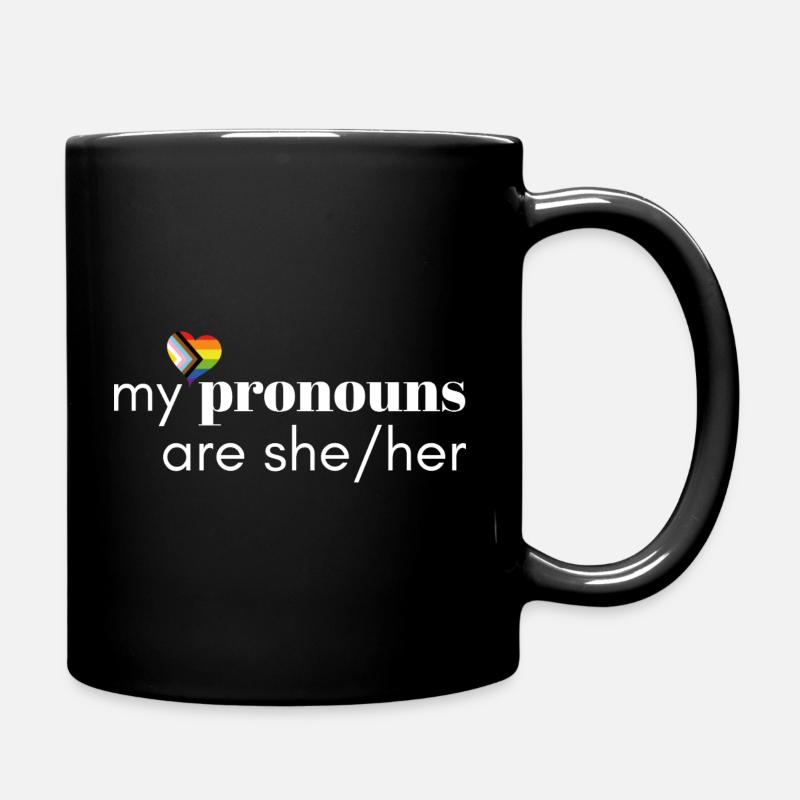 L’amour est l’amour - Progress Pride Heart - Mug uni - noir