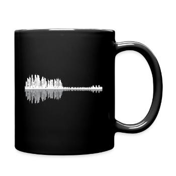 Urban Guitar Skyline - Tasse einfarbig - Schwarz - Rechts