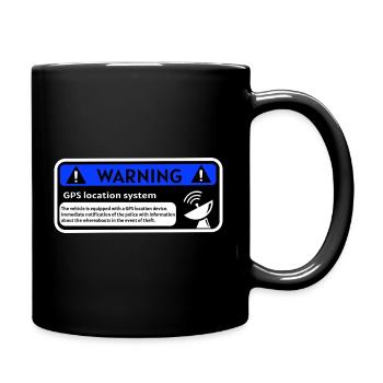GPS Alert Sticker - Full Colour Mug - black - Right