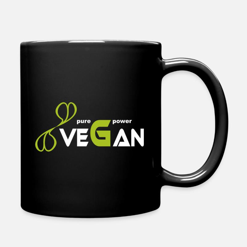 pure_vegan_power - Mug uni - noir
