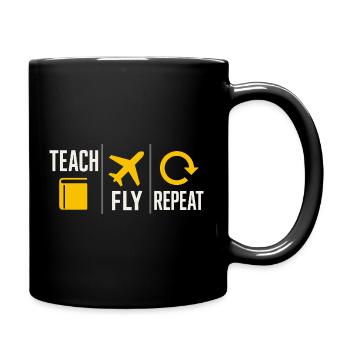 Instructeur de vol Cfi Pilote Instructeur d’aviation - Mug uni - noir - Droite