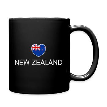 Cœur avec drapeau néo-zélandais - Mug uni - noir - Droite