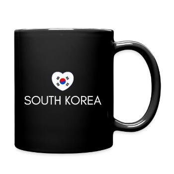 Cœur avec drapeau sud-coréen - Mug uni - noir - Droite