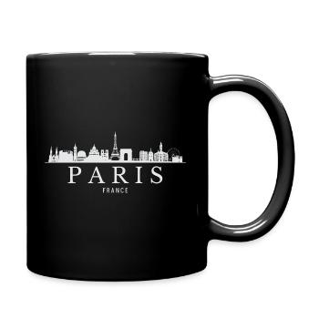 Paris Skyline, Paris France - Full Colour Mug - black - Right