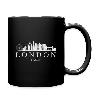 Londoner Skyline, London, England - Tasse einfarbig - Schwarz - Rechts
