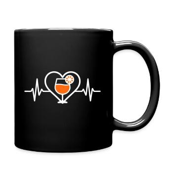 Spritz Heart Cocktail Aperitif - Tasse einfarbig - Schwarz - Rechts