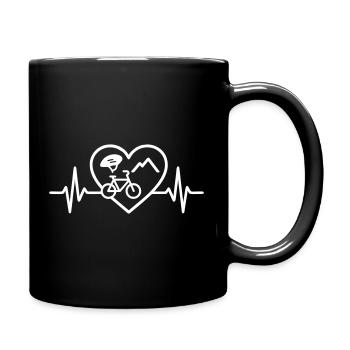 Cycling Heart Fahrradhelm Mountain - Tasse einfarbig - Schwarz - Rechts