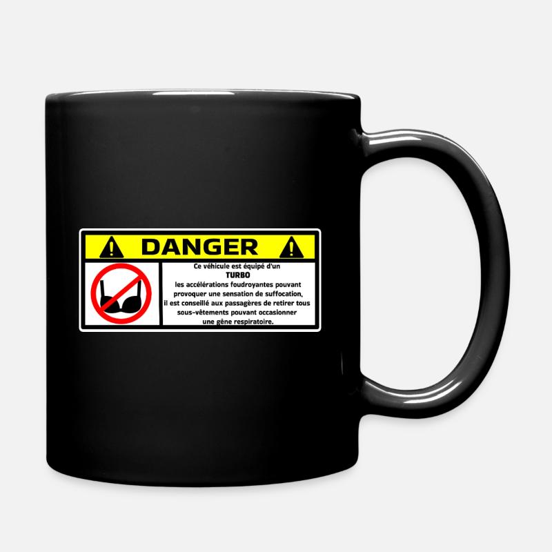 Gefahr Turbo - Tasse einfarbig - Schwarz