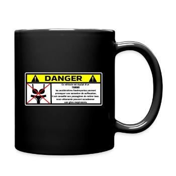 Aufkleber - Tasse einfarbig - Schwarz - Rechts
