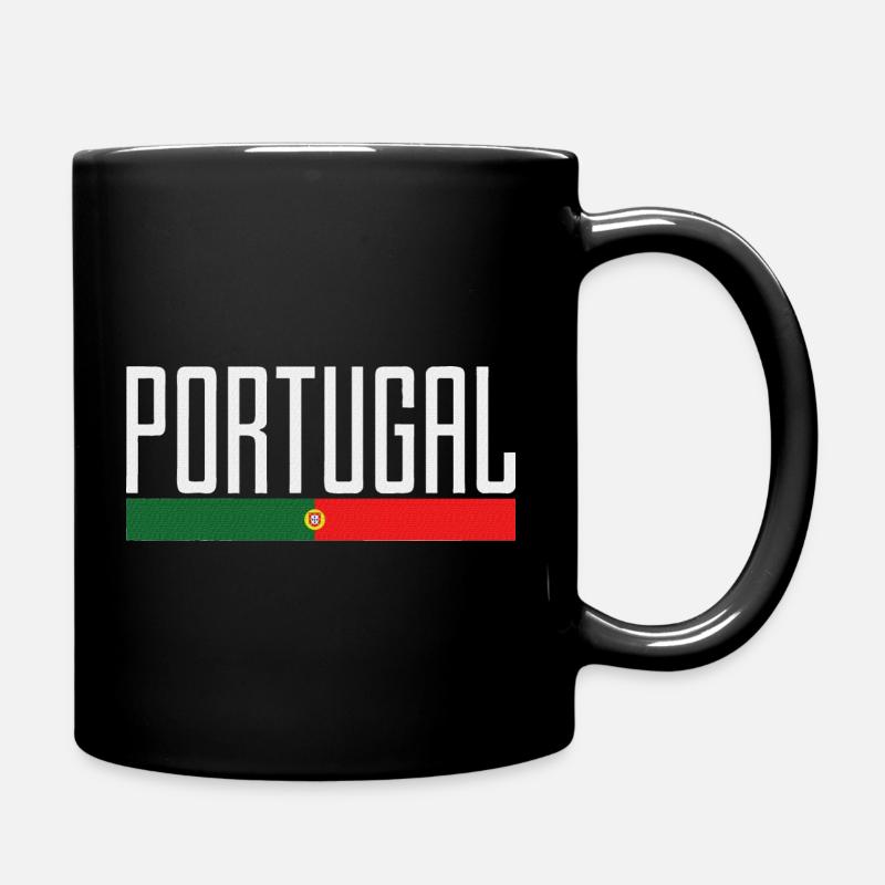 Typografie der portugiesischen Flagge - Tasse einfarbig - Schwarz