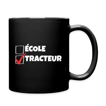 Kleiner Bauer Humor Traktor Kind - Tasse einfarbig - Schwarz - Rechts