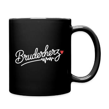 Bruderherz Brüder Großer Bro Spruch Kleiner Bruder - Tasse einfarbig - Schwarz - Rechts