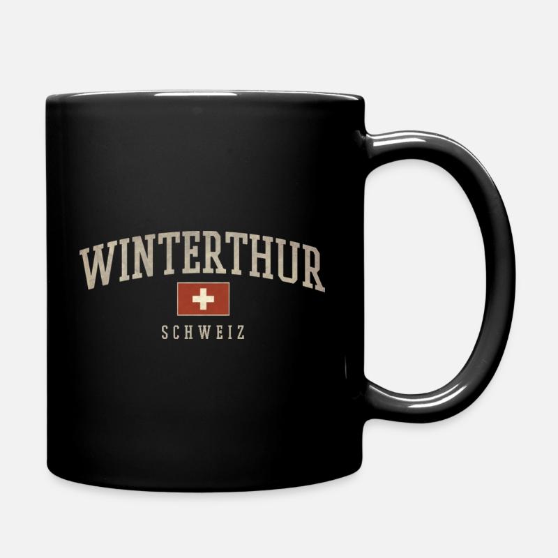 Winterthur Arc Swiss Flag Tee - Tasse einfarbig - Schwarz