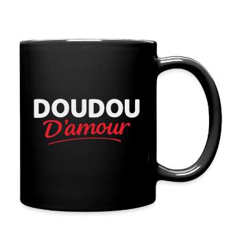 Liebe, kuscheltische, liebevolle Botschaft, Geschenkidee, der Hammer ist - Tasse einfarbig - Schwarz - Rechts