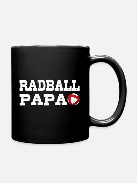 Radball, Radballer, Hallenradsport, Papa - Tasse einfarbig - Schwarz