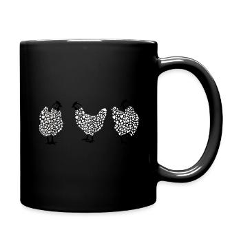 Fans de poulet - Coq - Coq - Poulet fleur - Bio - Mug uni - noir - Droite