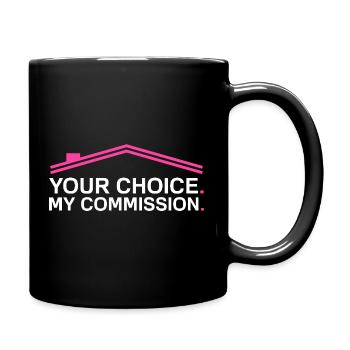 Ma commission Agent immobilier drôle - Mug uni - noir - Droite