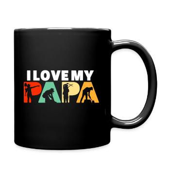I Love My Papa Landscaping Gardener Design - Full Colour Mug - black - Right