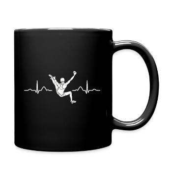 Boulderer Herzschlag Boulder Bouldern - Tasse einfarbig - Schwarz - Rechts