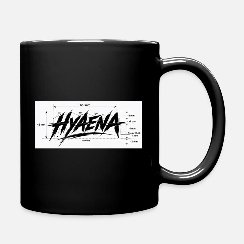 Hyena Aggressiver Schriftzug - Tasse einfarbig - Schwarz