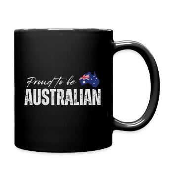 Stolzer Australier, australischer Patriot - Tasse einfarbig - Schwarz - Rechts