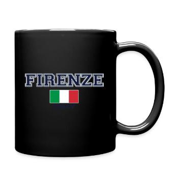 Florenz, Firenze - Tasse einfarbig - Schwarz - Rechts
