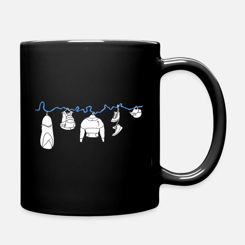 Suspendre des vêtements d’eau vive sur le cours de la rivière - Mug uni - noir