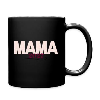 Mama 2027 Floral Print - Full Colour Mug - black - Right