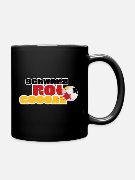 Schwarz Rot Goal - Tasse einfarbig - Schwarz