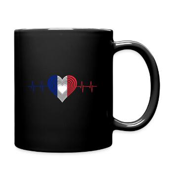 Frankreich France Fußball - Soccer - Tasse einfarbig - Schwarz - Rechts
