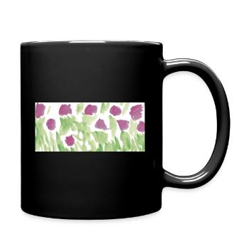 La vie est une prairie de fleurs - Mug uni - noir - Droite