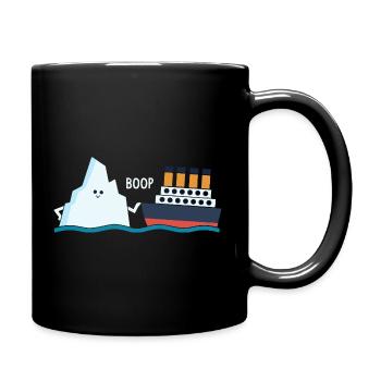 Titanic Lustige Titanic Berg Boop Parodie für Jungs - Tasse einfarbig - Schwarz - Rechts