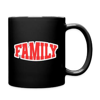 Family - Tasse einfarbig - Schwarz - Rechts