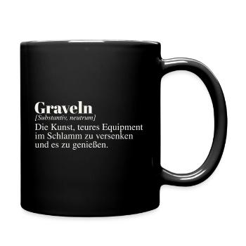 Graveln Definition - Tasse einfarbig - Schwarz - Rechts
