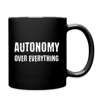 Autonomie über alles Neurodivergente PDA-Geschenk - Tasse einfarbig - Schwarz - Rechts