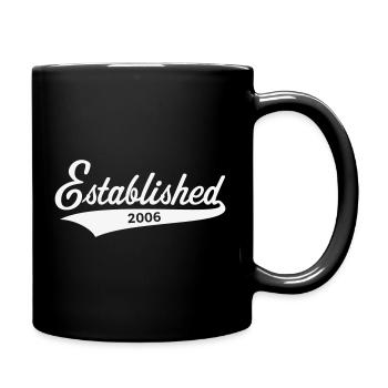 Established 2006 (year of birth, birthday / White) - Full Colour Mug - black - Right