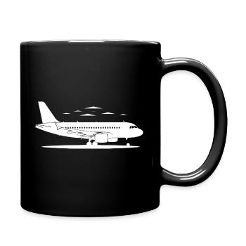 Airplane Sketch - Full Colour Mug - black - Right