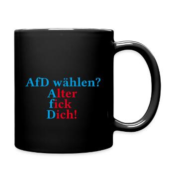 afd Kopie - Tasse einfarbig - Schwarz - Rechts