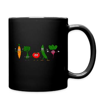 Les amis des légumes - Mug uni - noir - Droite
