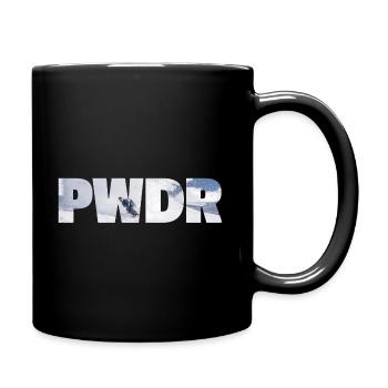 PWDR Snowboard powder snowboarding - Tasse einfarbig - Schwarz - Rechts