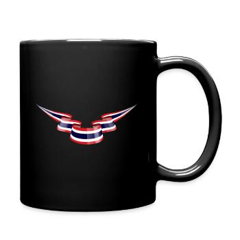 Thailand Flagge Banner - Tasse einfarbig - Schwarz - Rechts