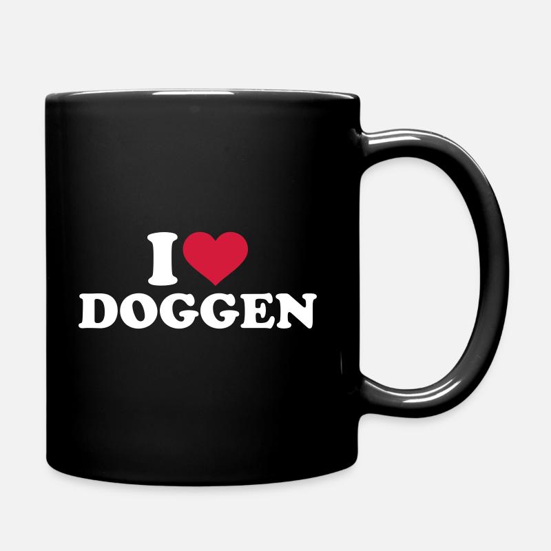 Dogge - Tasse einfarbig - Schwarz