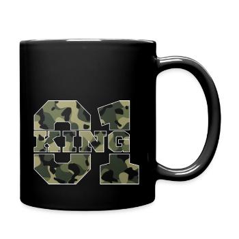 Idée cadeau cadeau roi - reine - Mug uni - noir - Droite