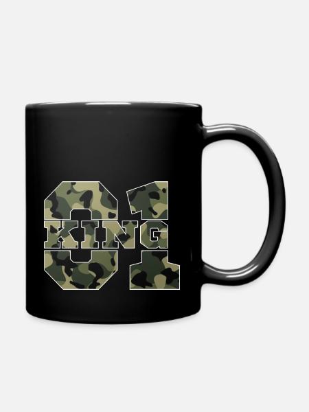 King - Queen gift gift idea - Full Colour Mug - black