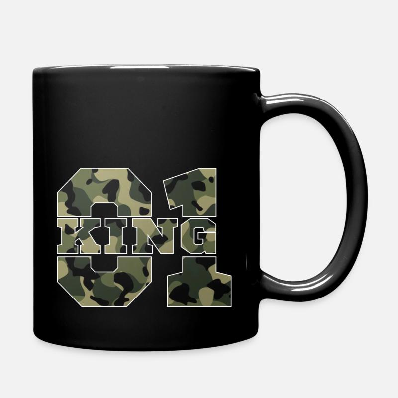 King - Queen gift gift idea - Full Colour Mug - black
