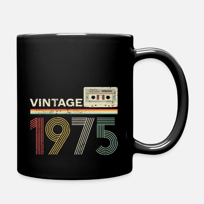 Vintage cassette 1975 - Full Colour Mug - black