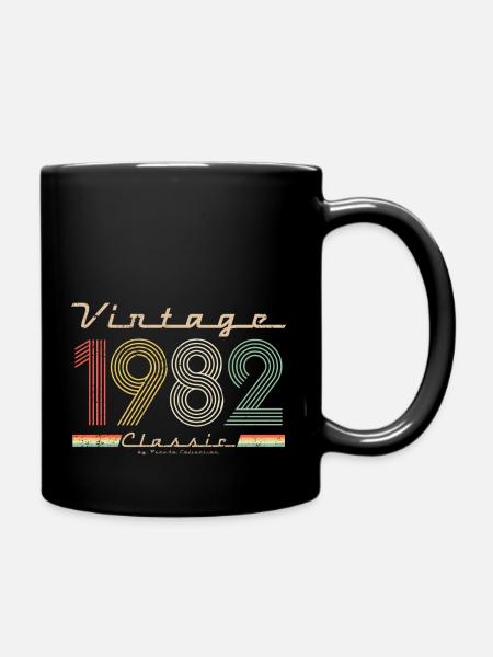 Vintage Classic 1982 pseudo rétro année de naissance - Mug uni - noir