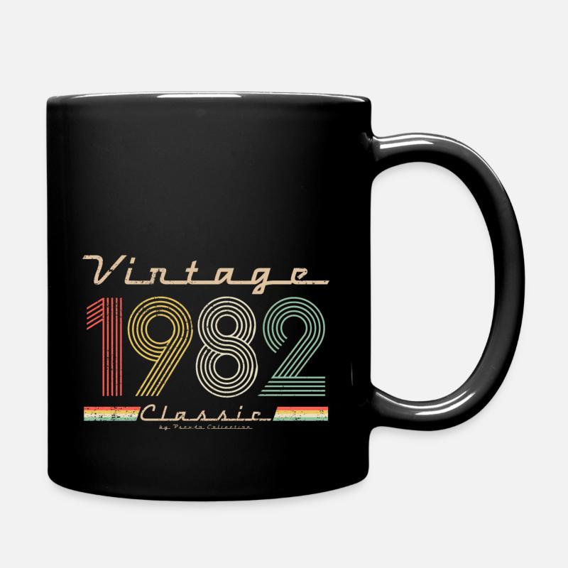 Vintage Classic 1982 pseudo rétro année de naissance - Mug uni - noir